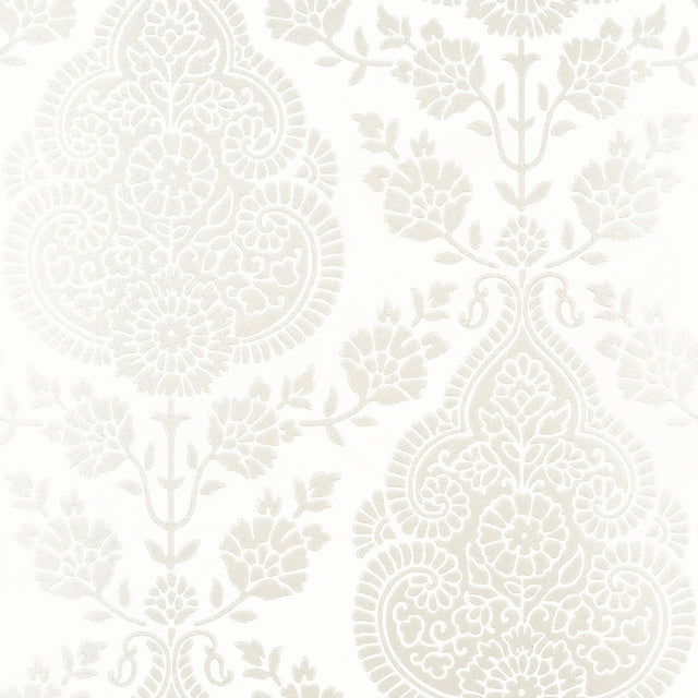 Anna French Balmuccia Damask Pearl Wallpaper