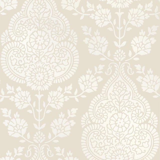 Anna French Balmuccia Damask Beige Wallpaper