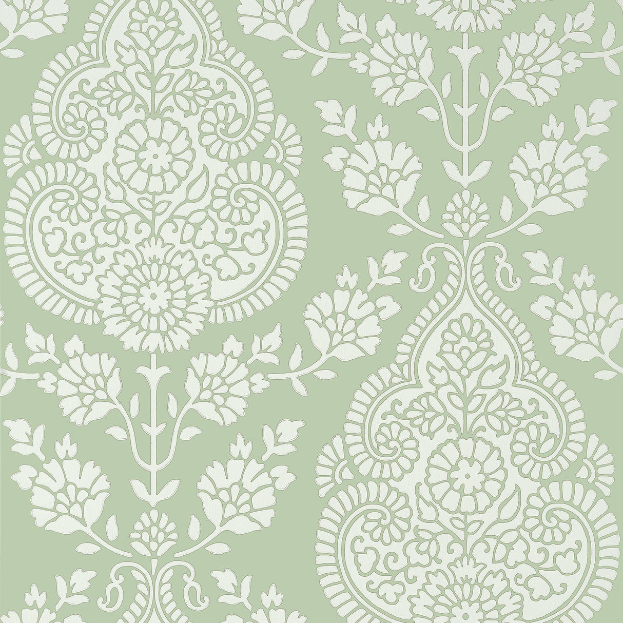 Anna French BALMUCCIA DAMASK Soft Green Wallpaper