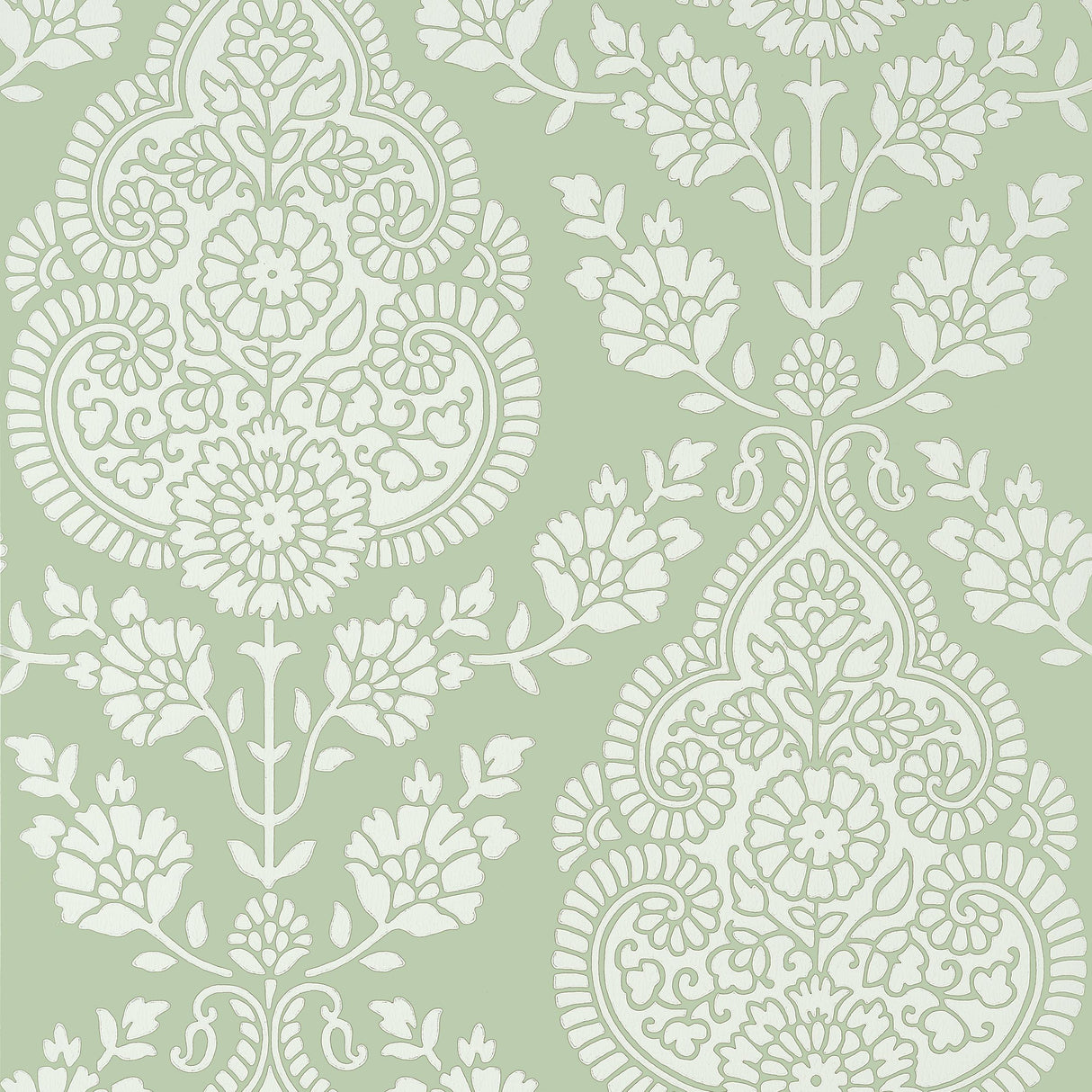 Anna French Balmuccia Damask Soft Green Wallpaper