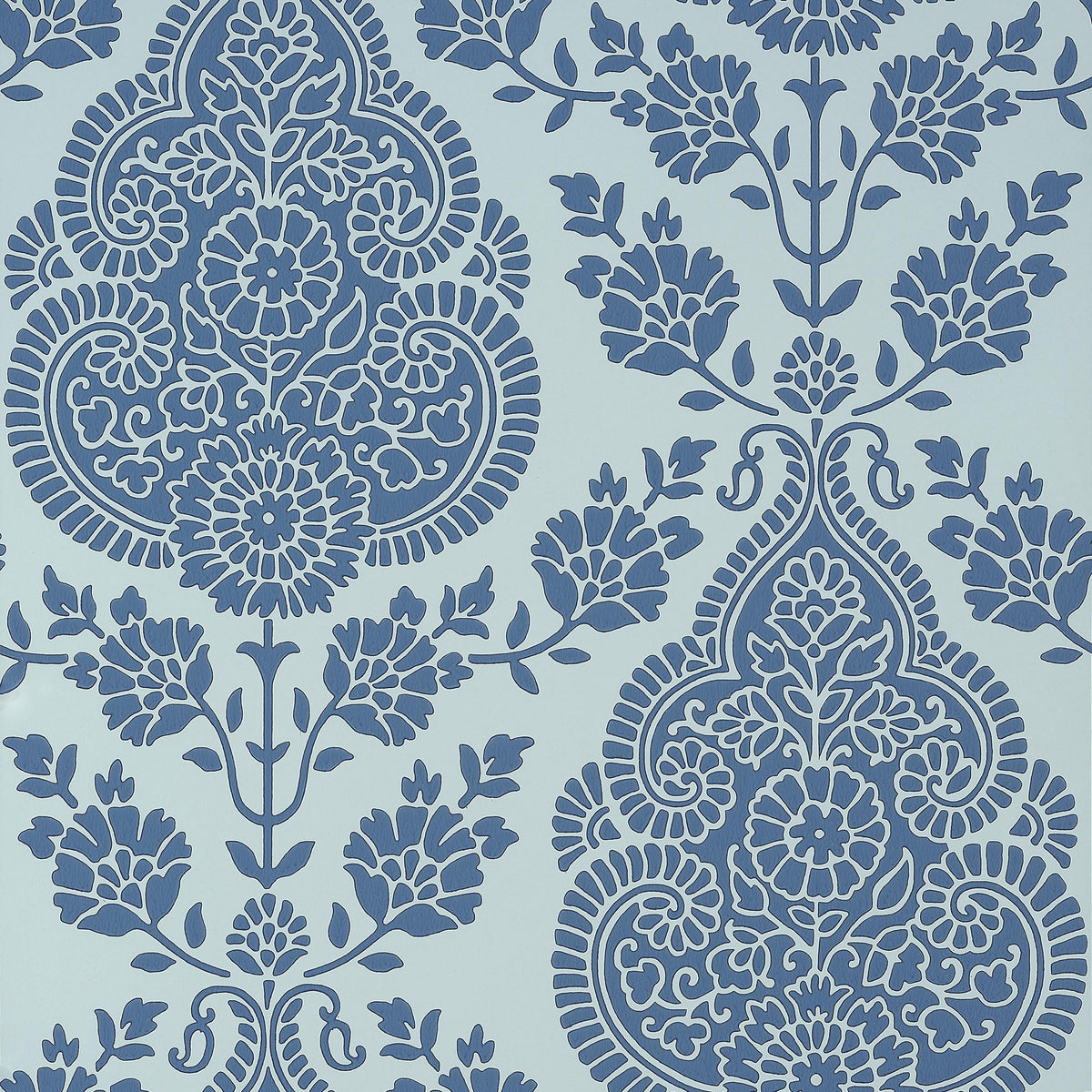Anna French Balmuccia Damask Blue Wallpaper