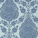 Anna French Balmuccia Damask Blue Wallpaper