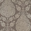Anna French Balmuccia Damask Pewter On Chestnut Wallpaper