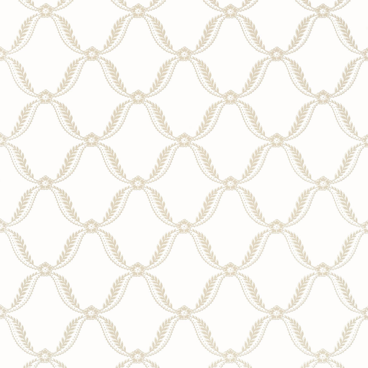 Anna French TATE TRELLIS Beige Wallpaper