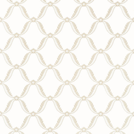 Anna French TATE TRELLIS Beige Wallpaper