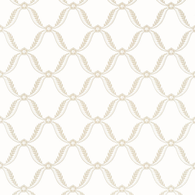 Anna French Tate Trellis Beige Wallpaper