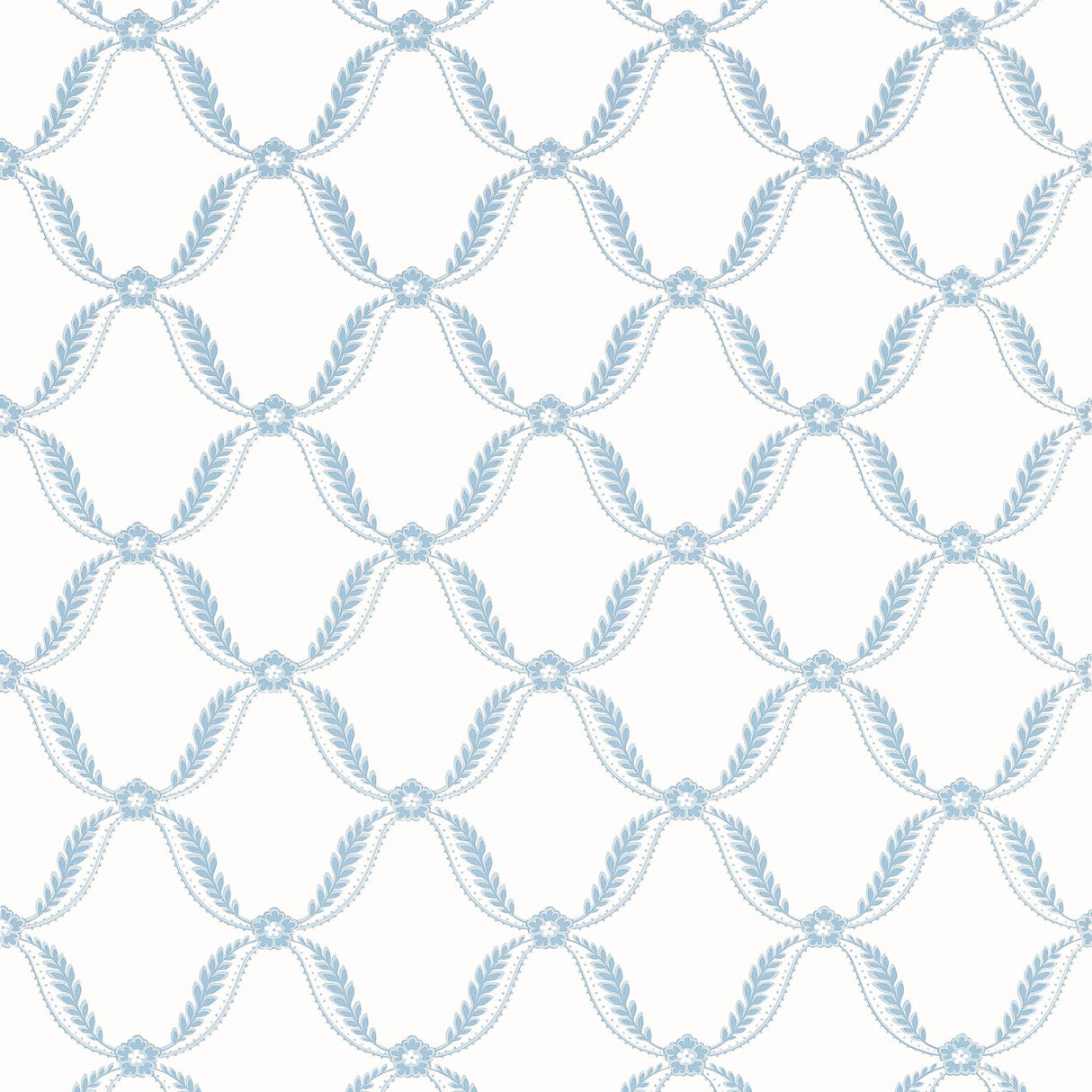 Anna French TATE TRELLIS Soft Blue Wallpaper
