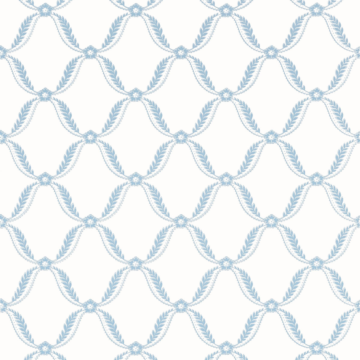 Anna French Tate Trellis Soft Blue Wallpaper