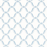 Anna French Tate Trellis Soft Blue Wallpaper