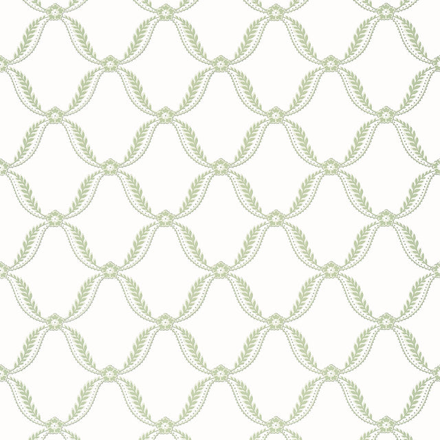 Anna French Tate Trellis Green Wallpaper