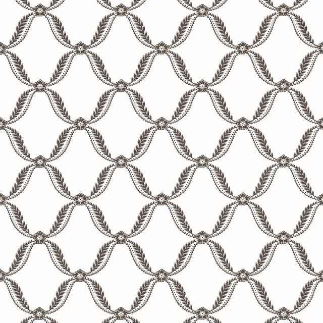 Anna French TATE TRELLIS Black Wallpaper