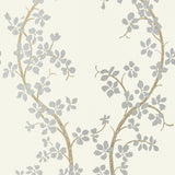 Anna French St. Albans Grove Silver On Cream Wallpaper