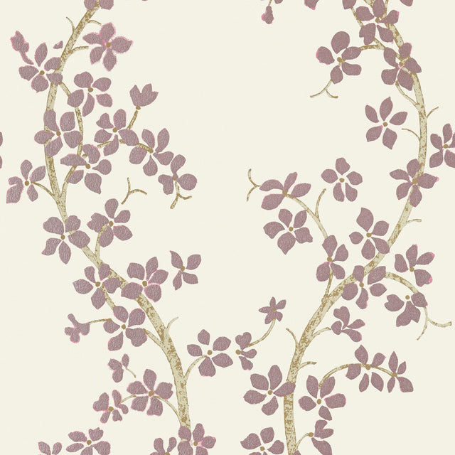 Anna French St. Albans Grove Pink On Ivory Wallpaper