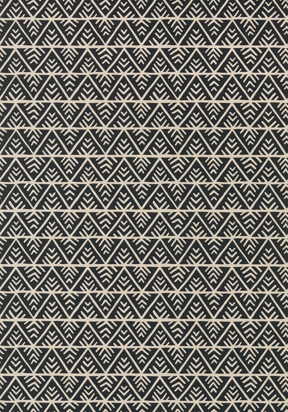 Anna French JULES Black on Flax Wallpaper