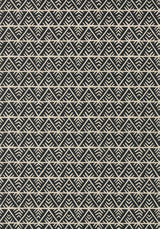 Anna French JULES Black on Flax Wallpaper