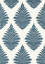 Anna French PALAMPORE LEAF Blue and White Wallpaper