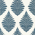Anna French Palampore Leaf Blue And White Wallpaper