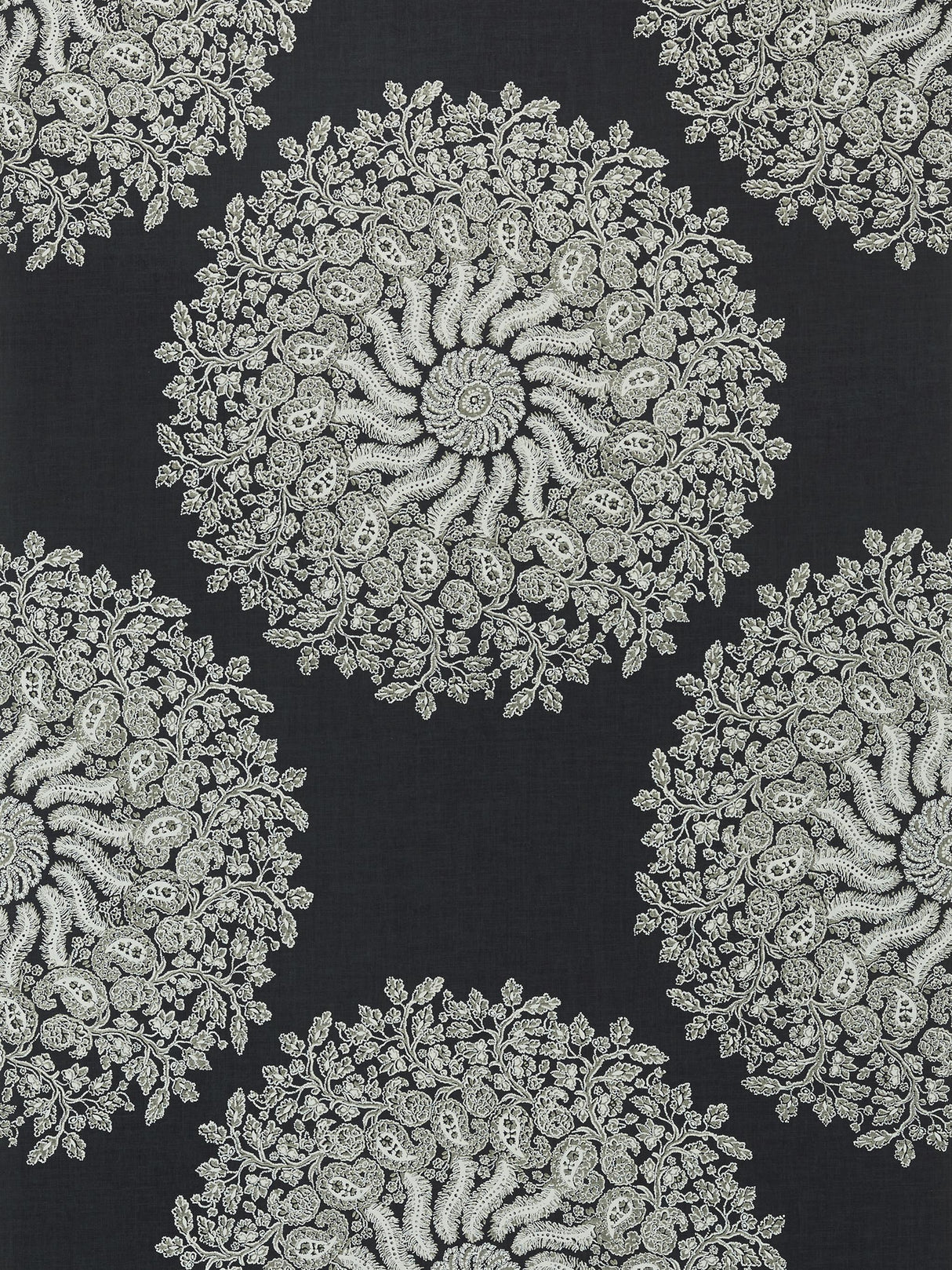 Anna French LA PROVENCE Black Wallpaper