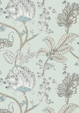 Anna French KALAMKARI VINE Robin's Egg Wallpaper