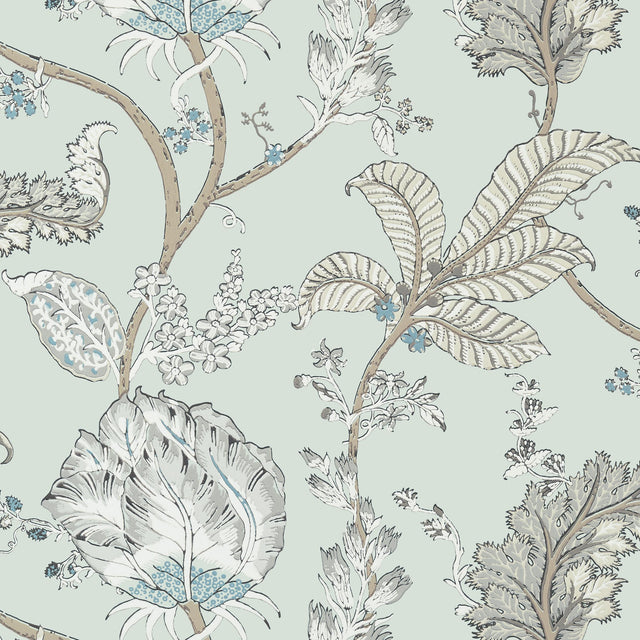 Anna French Kalamkari Vine Robin'S Egg Wallpaper