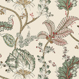 Anna French Kalamkari Vine Red And Gold Wallpaper