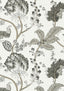 Anna French KALAMKARI VINE Black and White Wallpaper