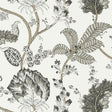 Anna French Kalamkari Vine Black And White Wallpaper