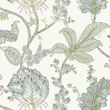 Anna French Kalamkari Vine Yellow And Aqua Wallpaper