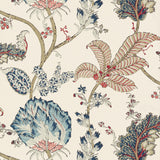 Anna French Kalamkari Vine Blue And Red Wallpaper