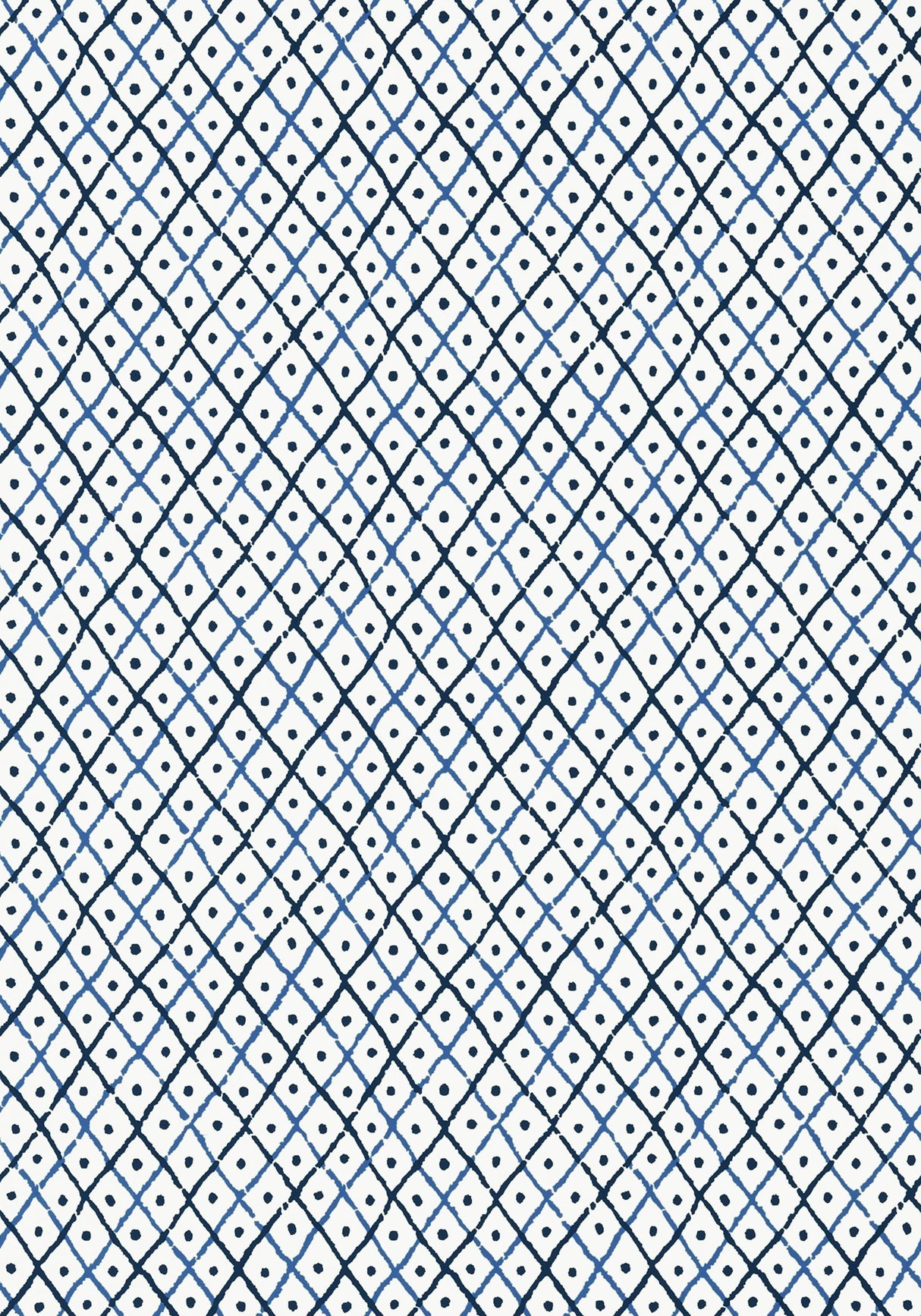Anna French MINI TRELLIS Blue Wallpaper