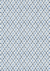 Anna French MINI TRELLIS Blue Wallpaper
