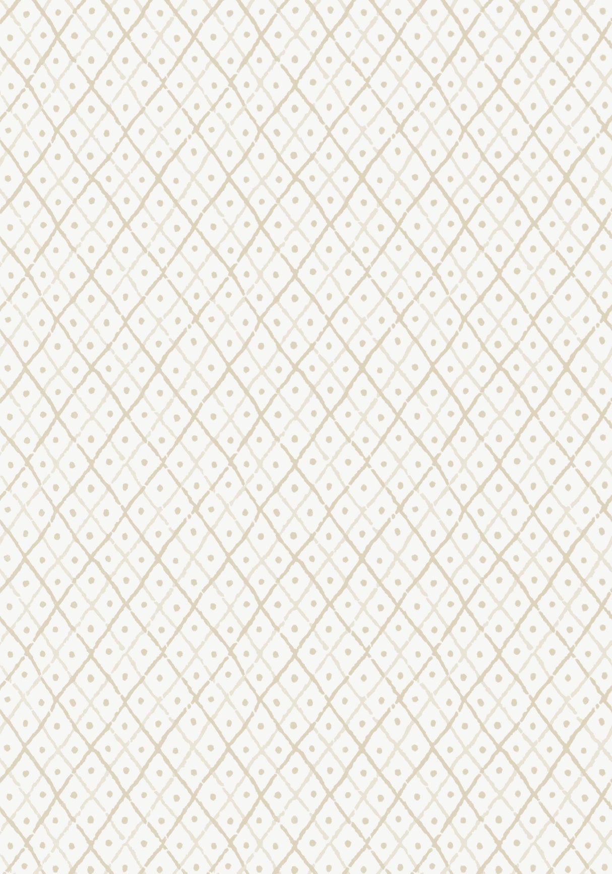 Anna French MINI TRELLIS Beige Wallpaper