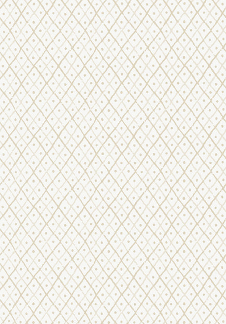 Anna French MINI TRELLIS Beige Wallpaper