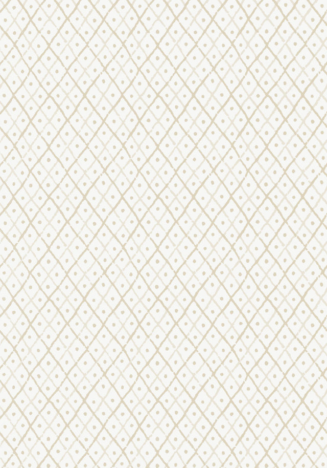 Anna French MINI TRELLIS Beige Wallpaper