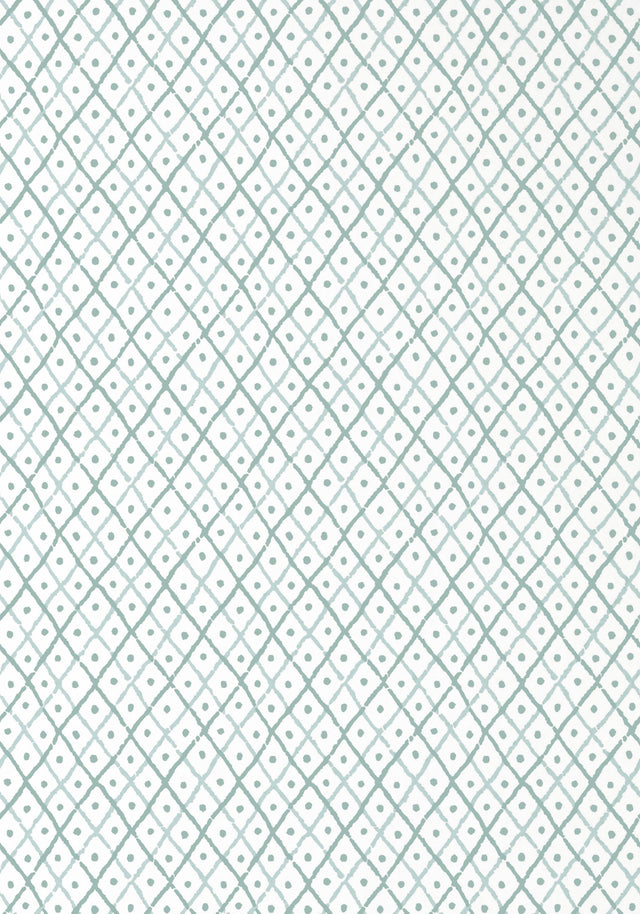 Anna French MINI TRELLIS Robin's Egg Wallpaper