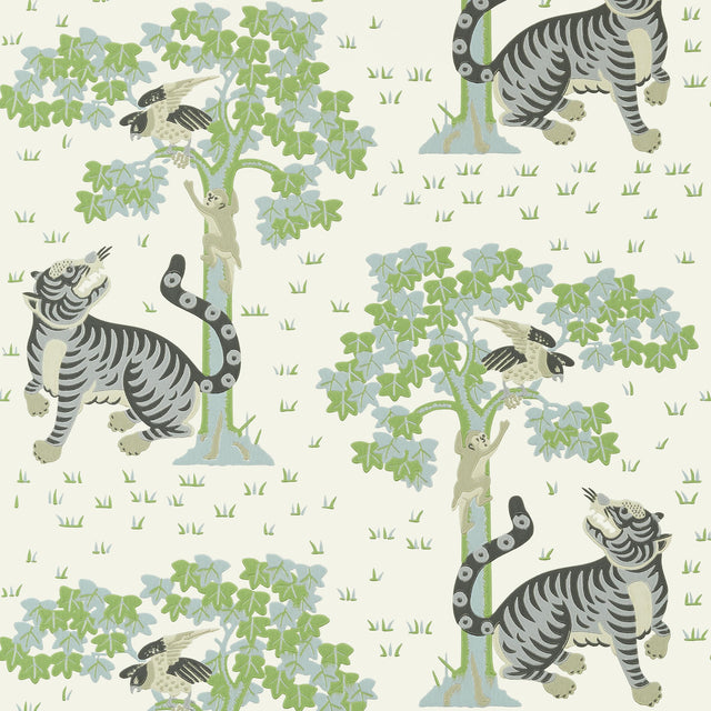 Anna French Kahna Cream And Robin'S Egg Wallpaper