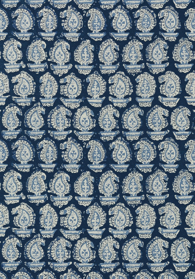 Anna French GADA PAISLEY Navy Wallpaper