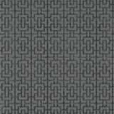 Anna French Bridle Charcoal Wallpaper