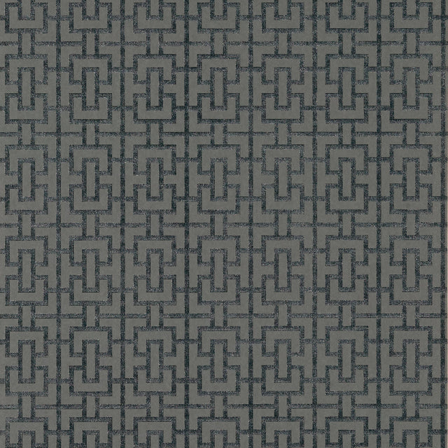 Anna French Bridle Charcoal Wallpaper