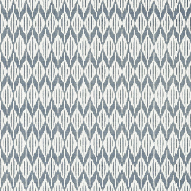 Anna French Balin Ikat Navy Wallpaper
