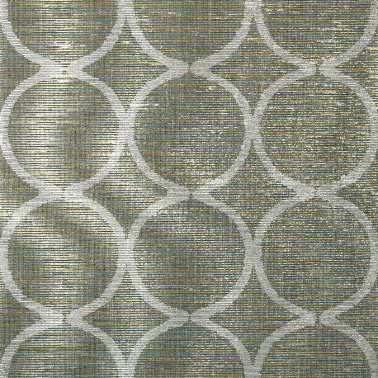 Anna French Watercourse Metallic Silver On Aqua Wallpaper