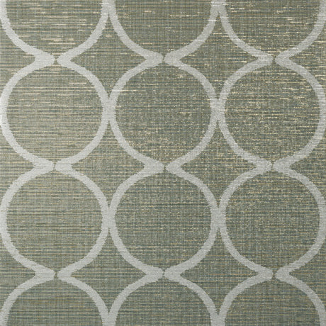 Anna French Watercourse Metallic Silver On Aqua Wallpaper
