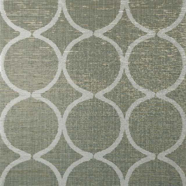 Anna French Watercourse Metallic Silver On Aqua Wallpaper