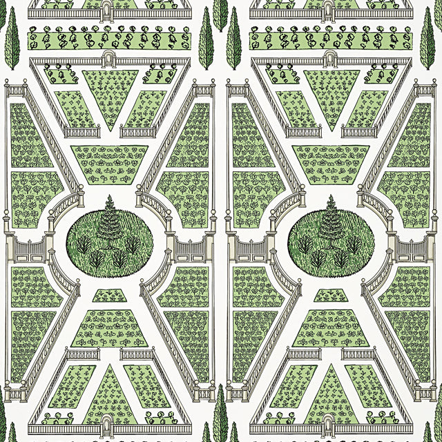 Anna French Aerial Garden Green Wallpaper