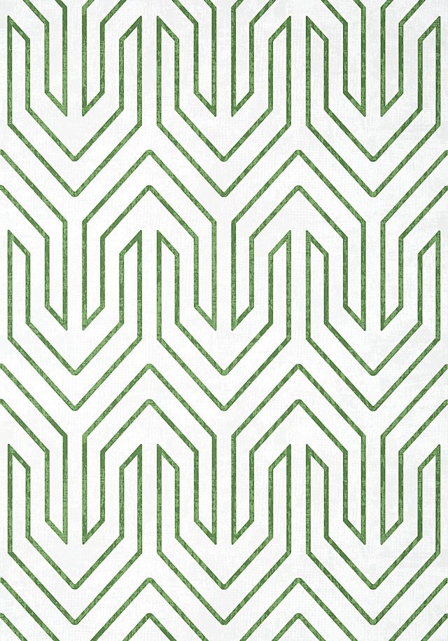 Anna French COLBURN CHEVRON Emerald Green Wallpaper