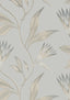 Anna French CLEO VINE Spa Blue on Grey Wallpaper