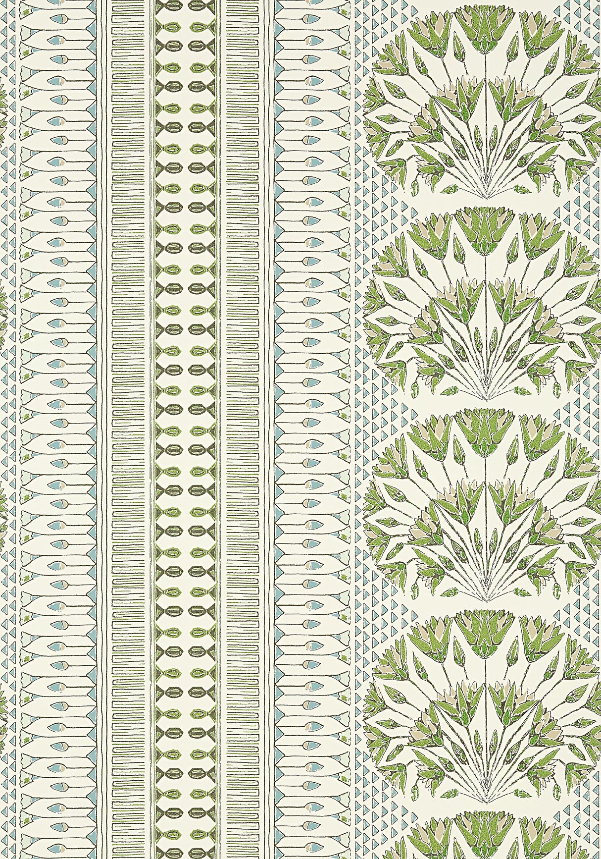 Anna French CAIRO Green and White Wallpaper