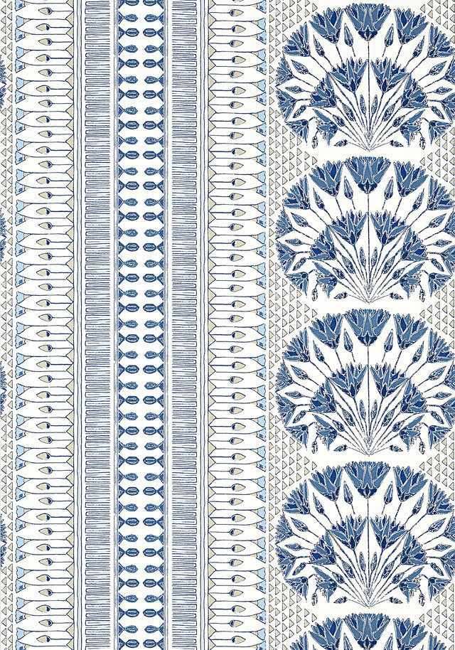 Anna French CAIRO Blue and White Wallpaper