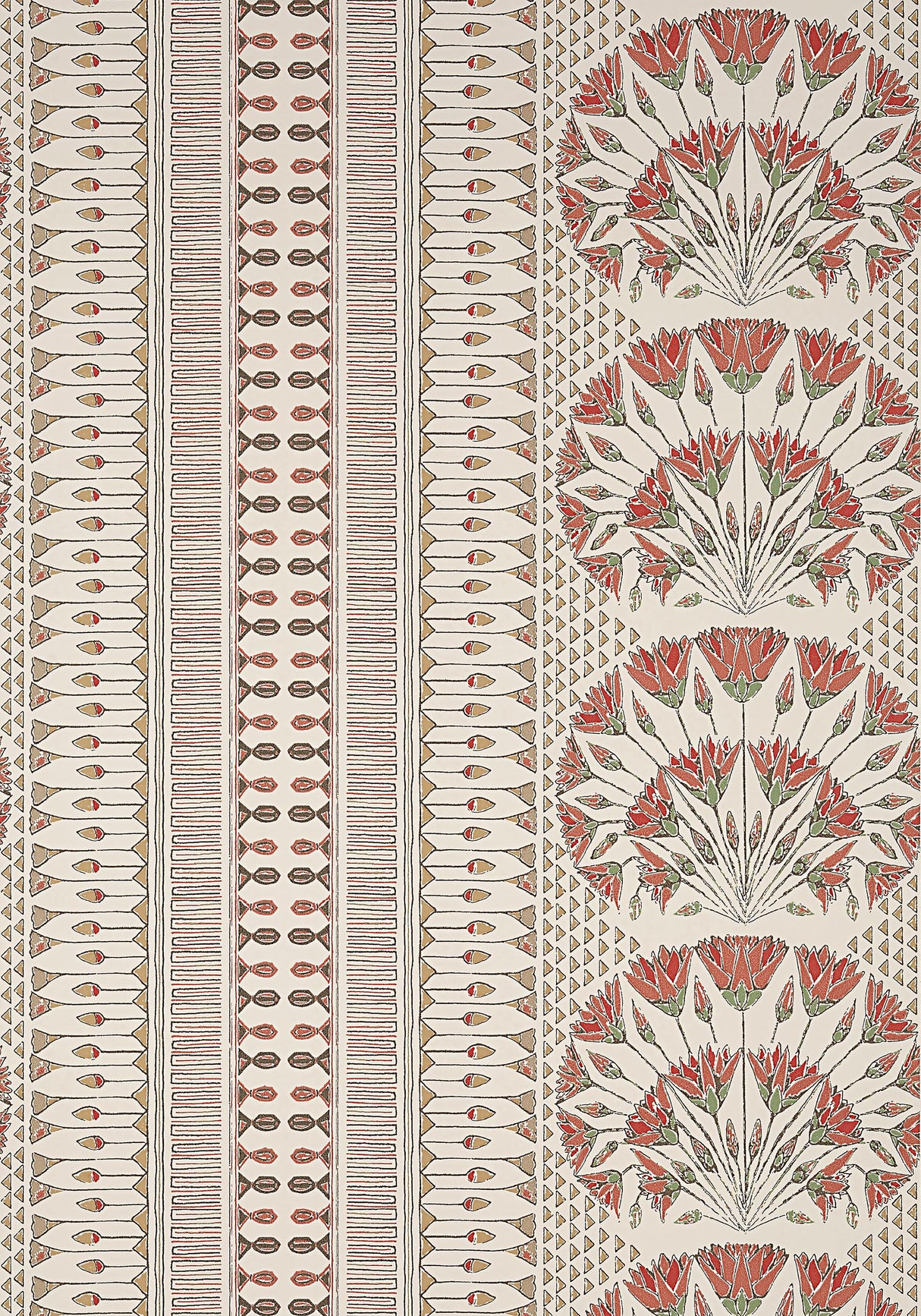 Anna French CAIRO Coral Wallpaper