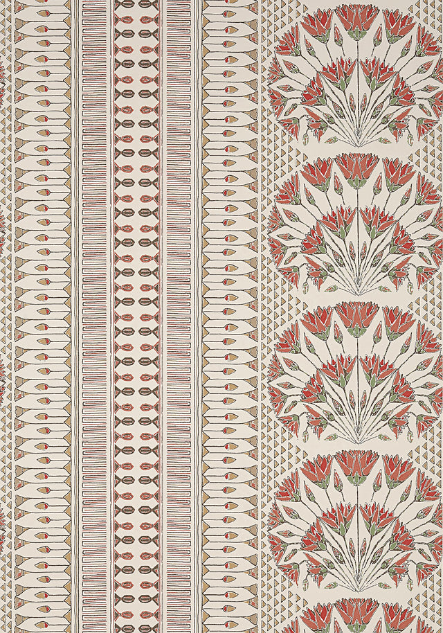 Anna French CAIRO Coral Wallpaper